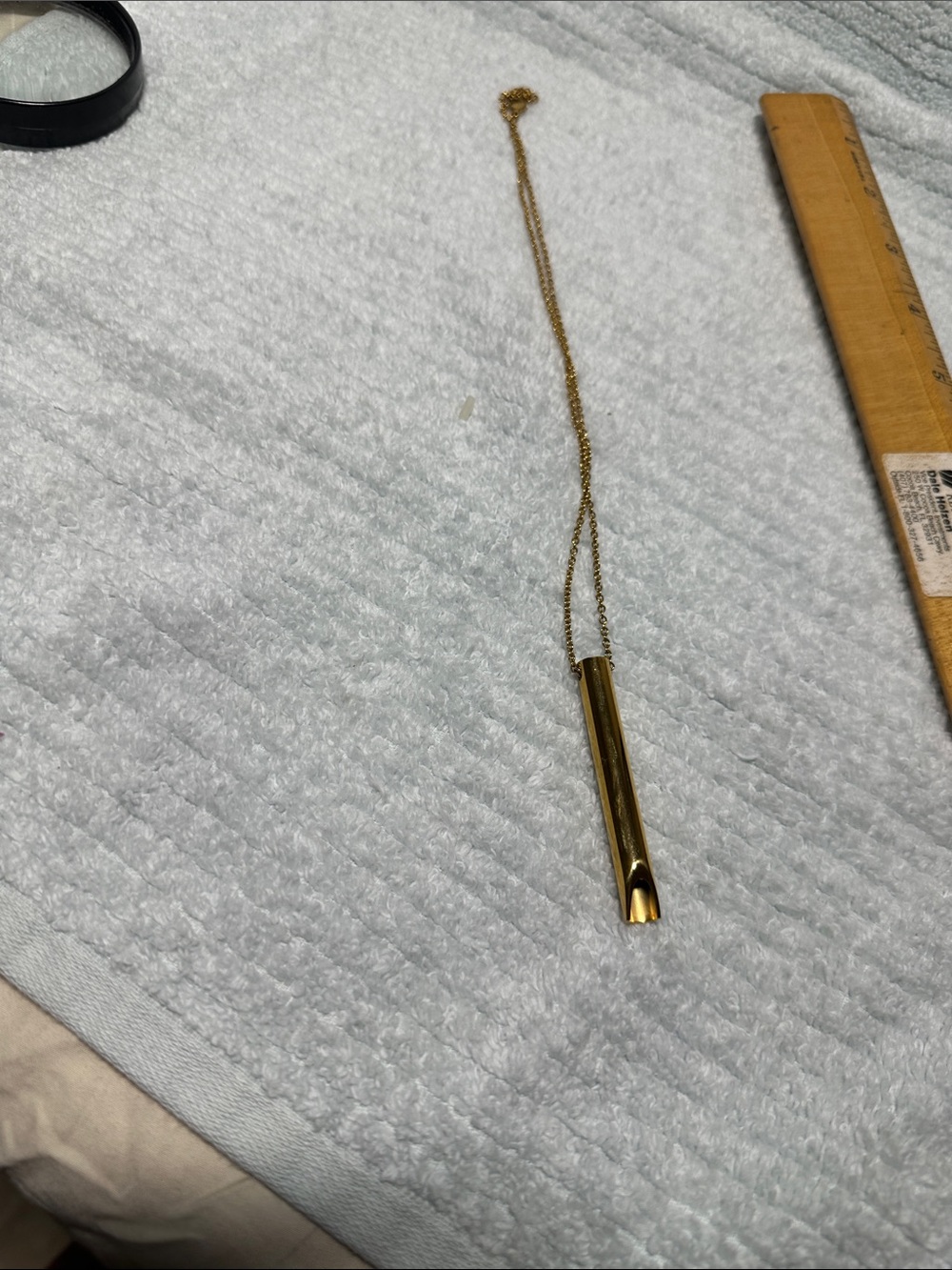 Gold Colored Safety Whistle Pendant Necklace - NWT
